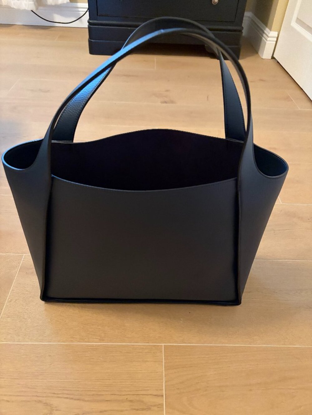 Stella McCartney Navy Perforated Logo Tote - Picture 3 of 14